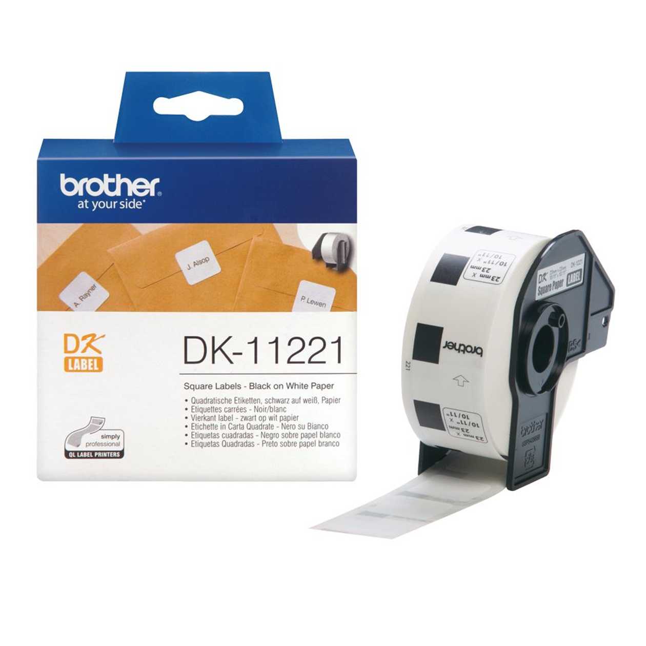 Adhesive Tape Brother Dk 11221 23mm Square Paper Label
