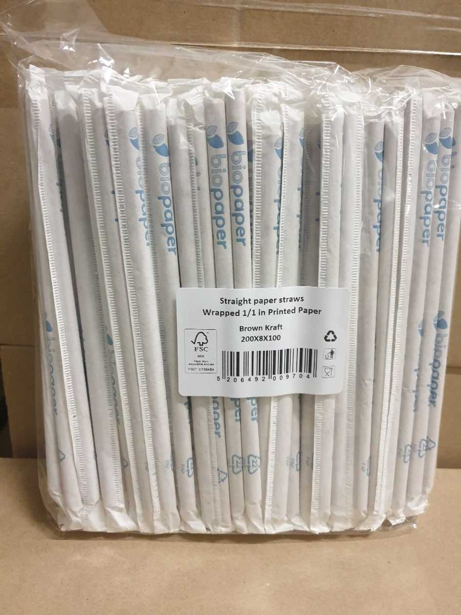 Paper Rings 8X200 mm Straight, Kraft, in Paper, 100 pcs./Pk