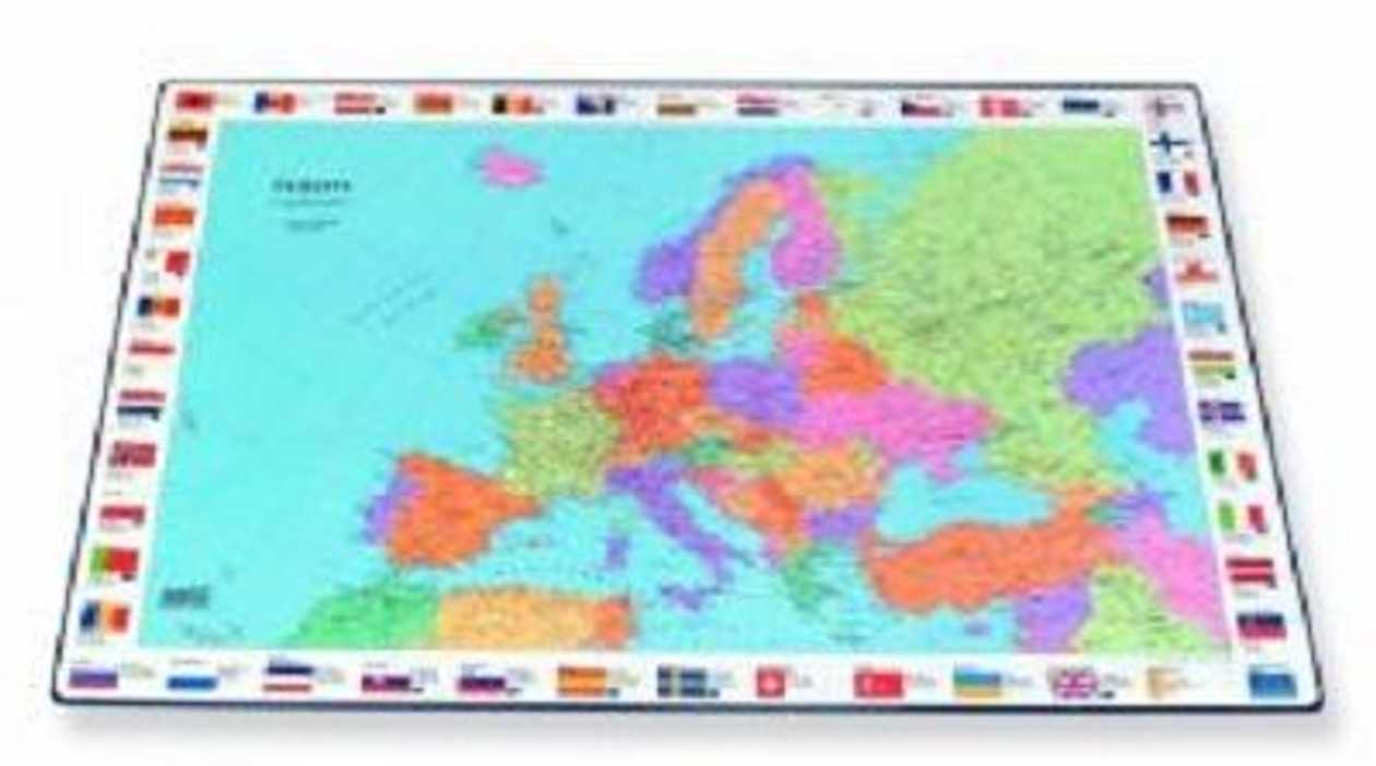 Table Mat 530x400 mm European Map Prolexplast