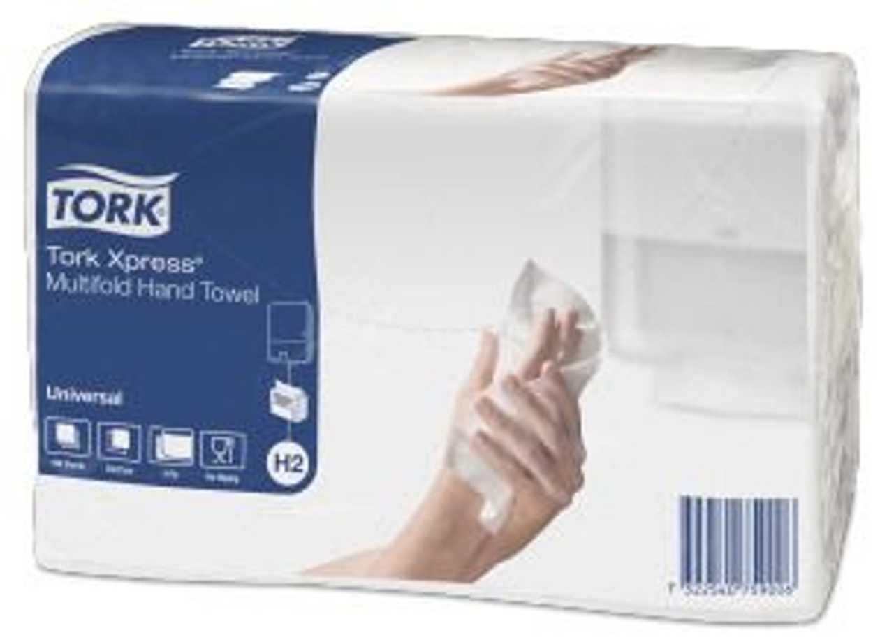 Paper Towel Tork H2 Xpress Soft Multifold Universal Z-fold 2-layer 190 Sheets/film Pack (sheet Size 23.4x19.7cm)