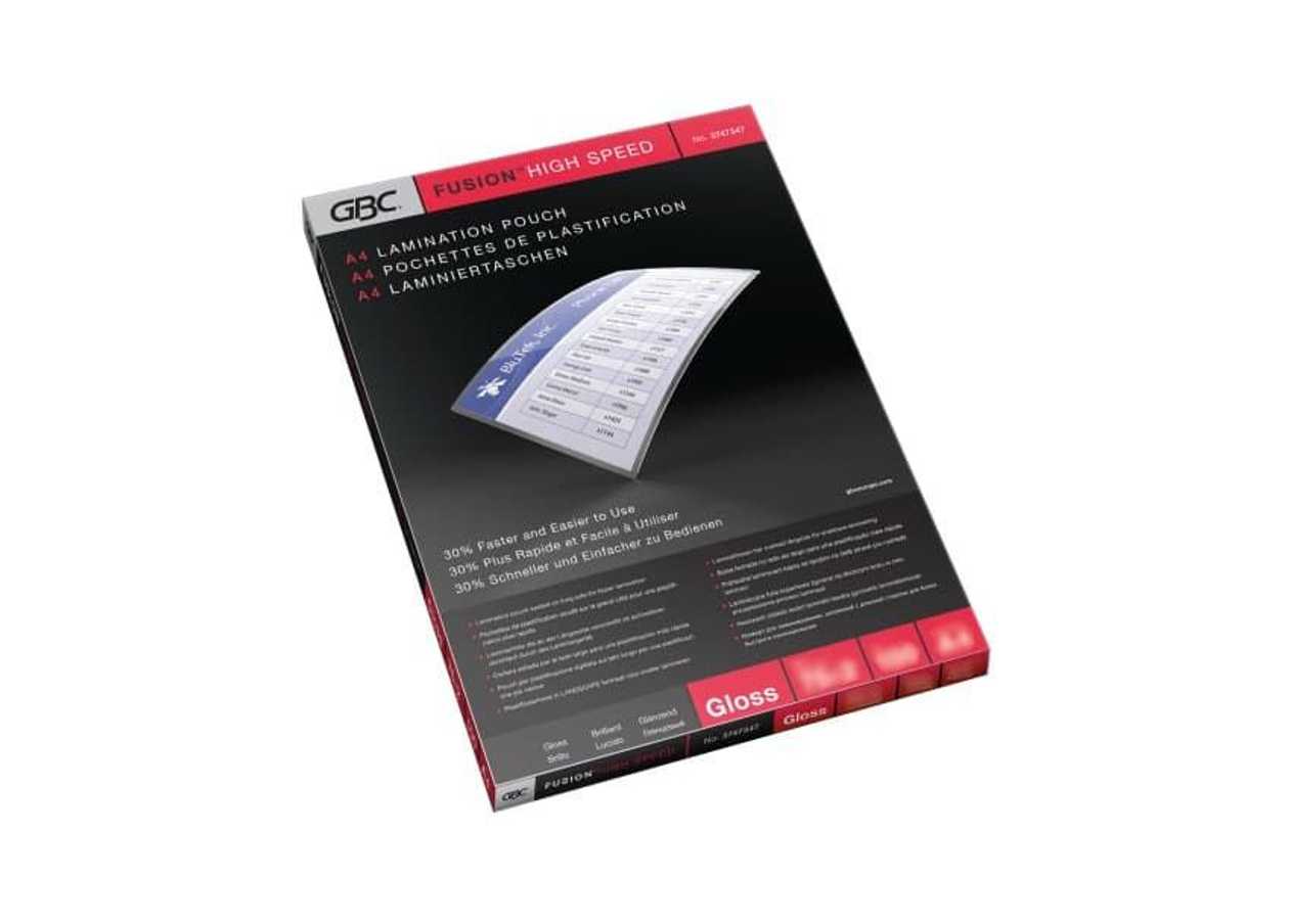 Laminating Film A4 100 mic, 100 A4 Films In A Pack, Suitable Only For A3 Laminators (feeding From The Wide Side) Fusion High Speed