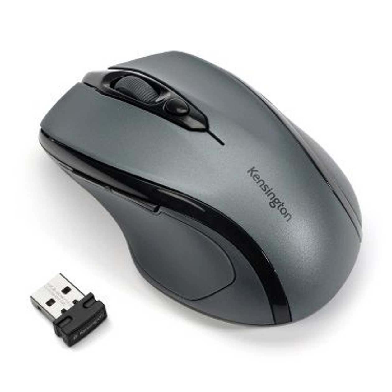 Mouse Kensington Pro Fit Mid-size Wireless Mouse, grey/gray, 2xaaa