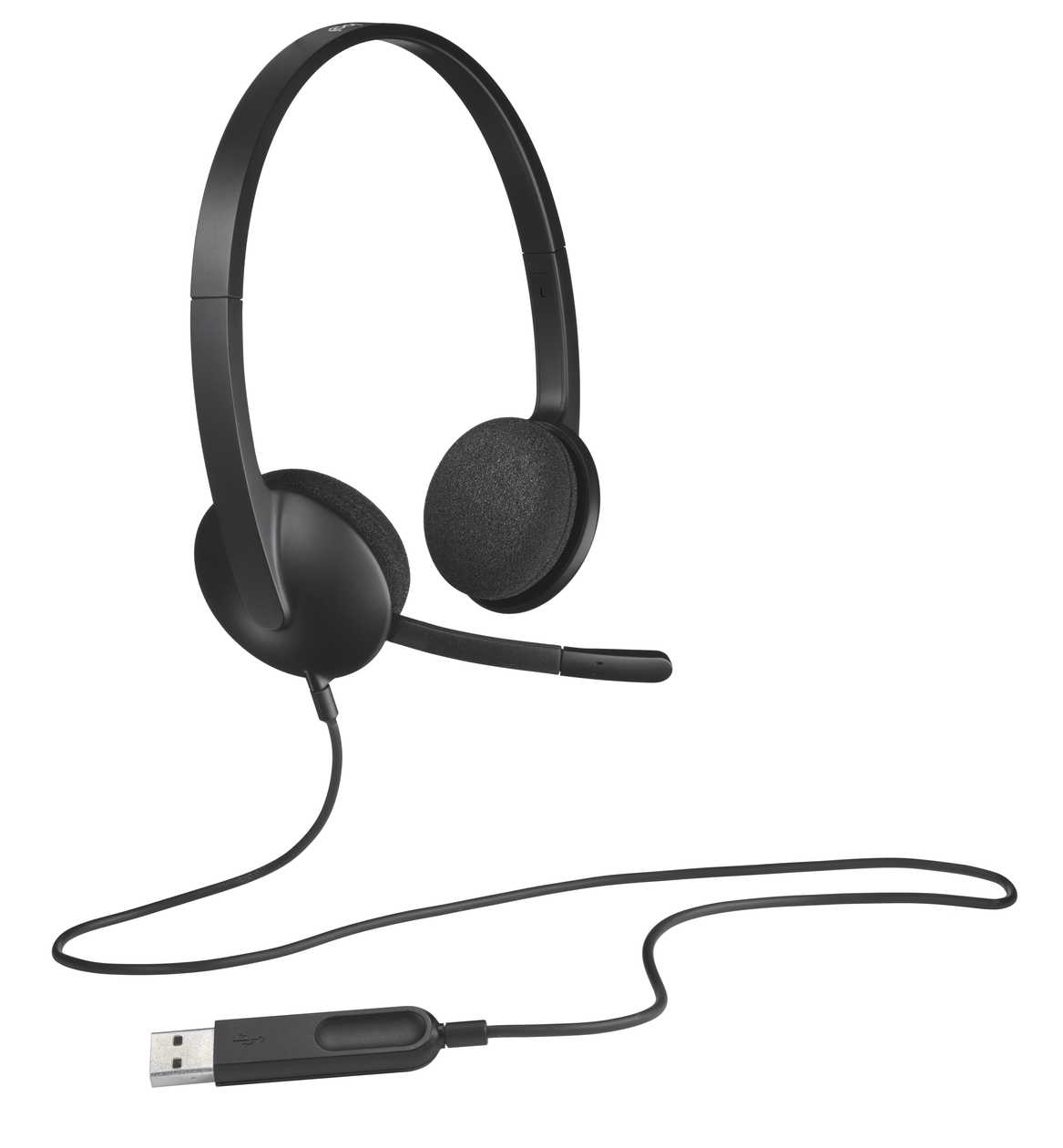 Headphones+microphone Logitech H340 USB Headset Black (20 - 20000 Hz, Mic 100 - 10000 Hz: Cable 1.8m) 2yw