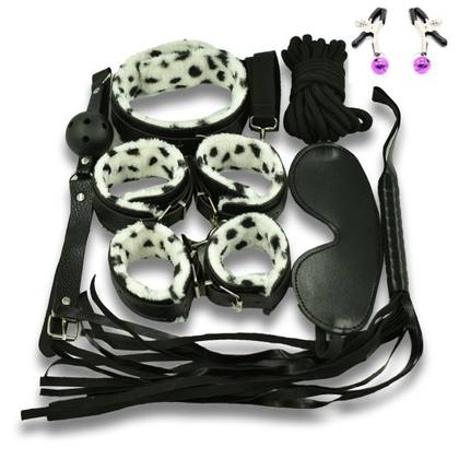 8-Piece Fetish Soft Kit Black BDSM