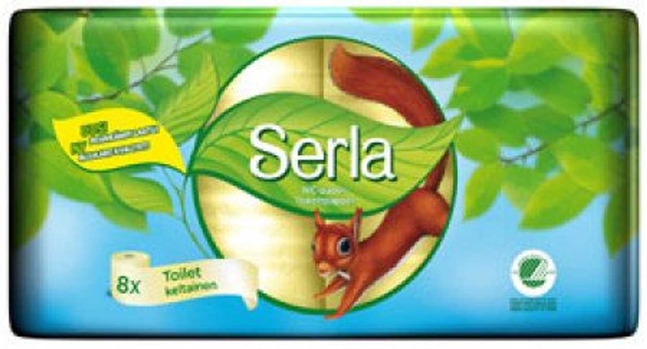 Toilet Paper Serla Orava 3-layer, Yellow, 8 Rolls/p kg.