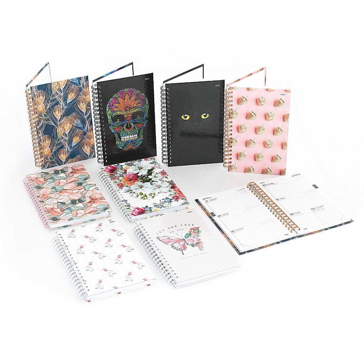 Student Spiral Design 115x177 mm, Spiral Binding, Design Covers with Printed Image
