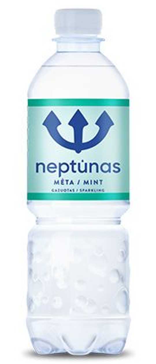 Mineral Water Neptunas Mint 0,5 l (Carbonated, Plastic)
