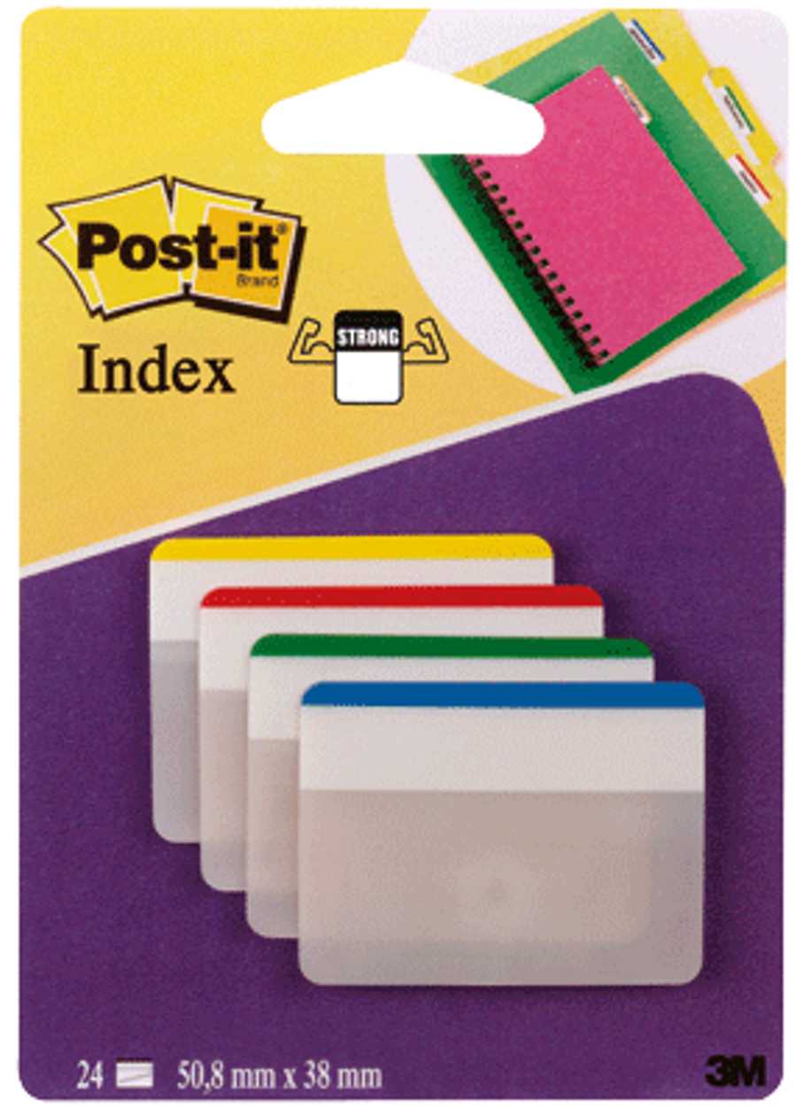 Post-It Bookmark 686f Strong, 4 Colorsx6 pcs., 50.8x38 mm