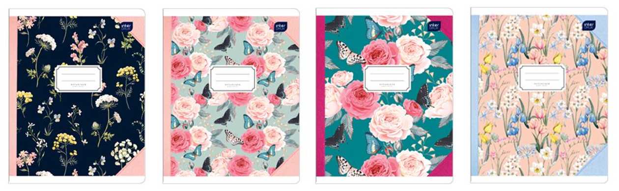 Folder 165x208 48 Sheets, 5x5 Square, Botanique Assortment Interdruk