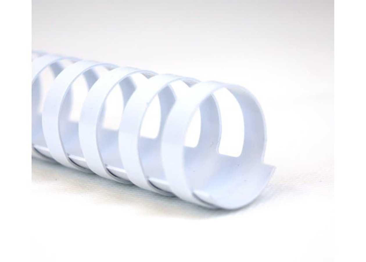 Binding Spine 14mm White, Max For 125 Pages, gbc 21-ring A4 Combbind Binding Spines White