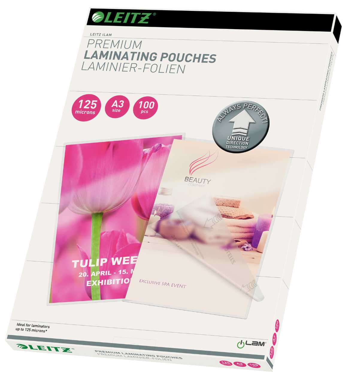 Laminating Film A3 125mic, 100 A3 Films In A Pack Esselte Leitz Ilam Laminating Pouches With Udt Code
