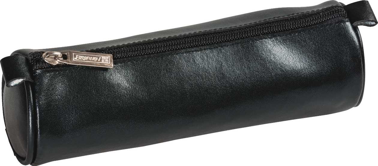 Leather Bedside Table 23x8 cm Black, Brunnen