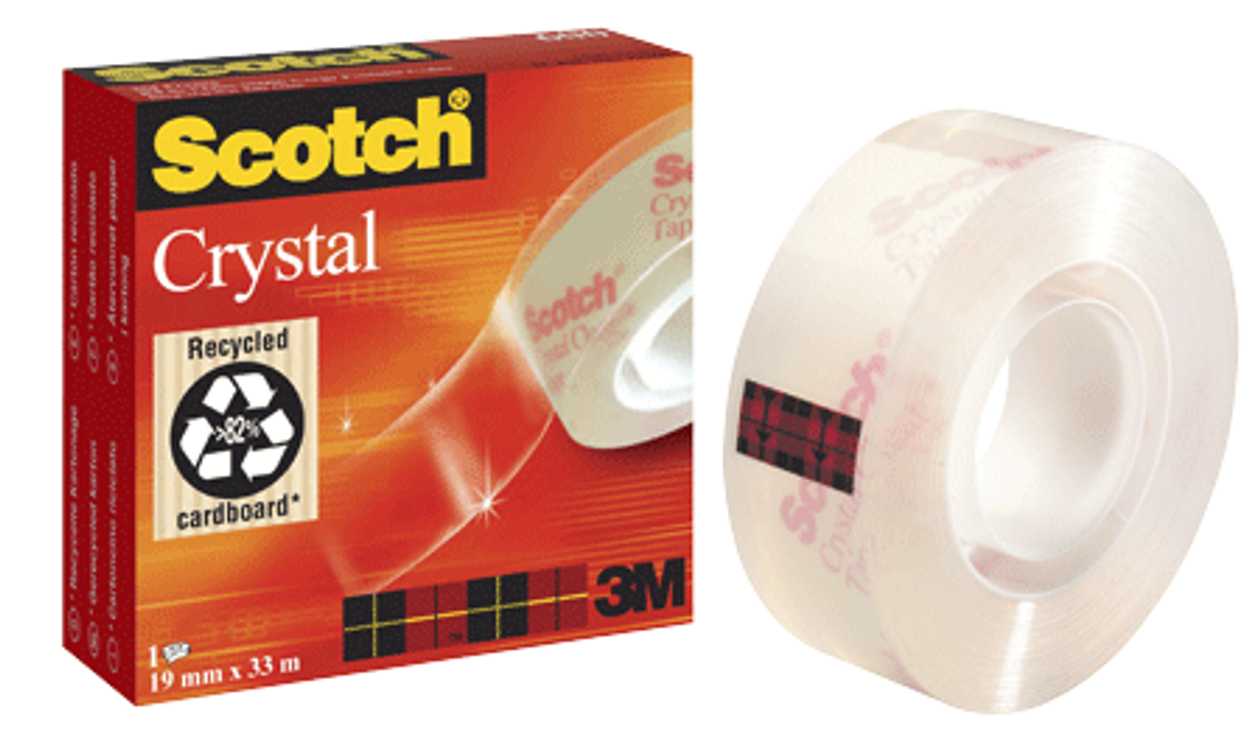 Adhesive Tape Scotch Crystal 600 19 mmx33 m