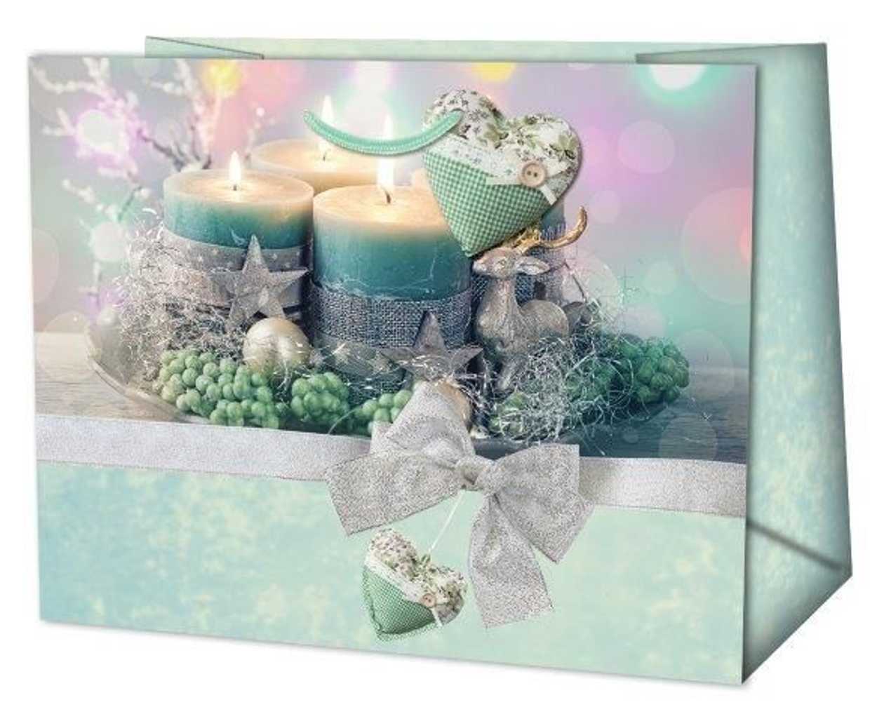 Gift Bag - Snowfall/funny Penguin/christmas Time/sweets/midnight 23x10,2x19cm/bear Christmas 20x9x20 cm