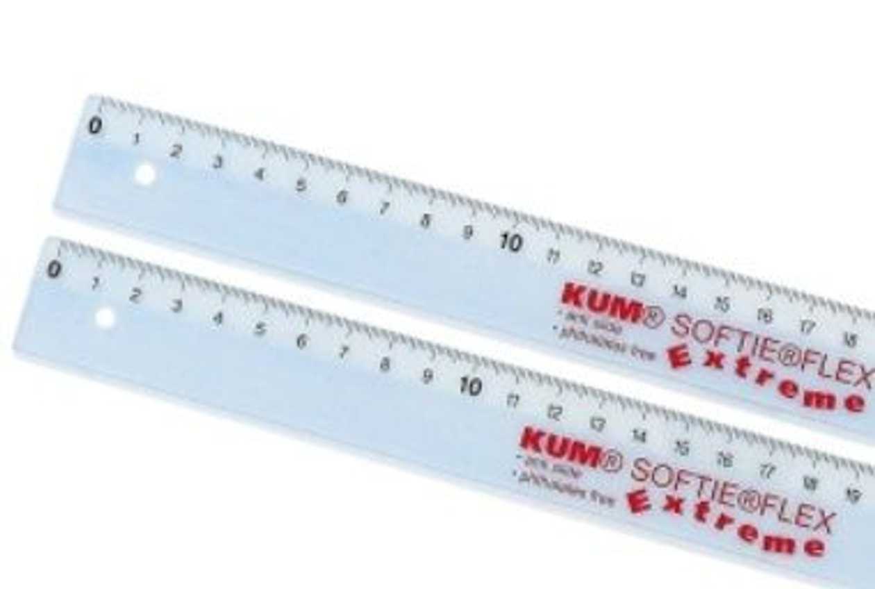 Ruler 15 cm Wedo Kum Flex Proff, Flexible, Assortment