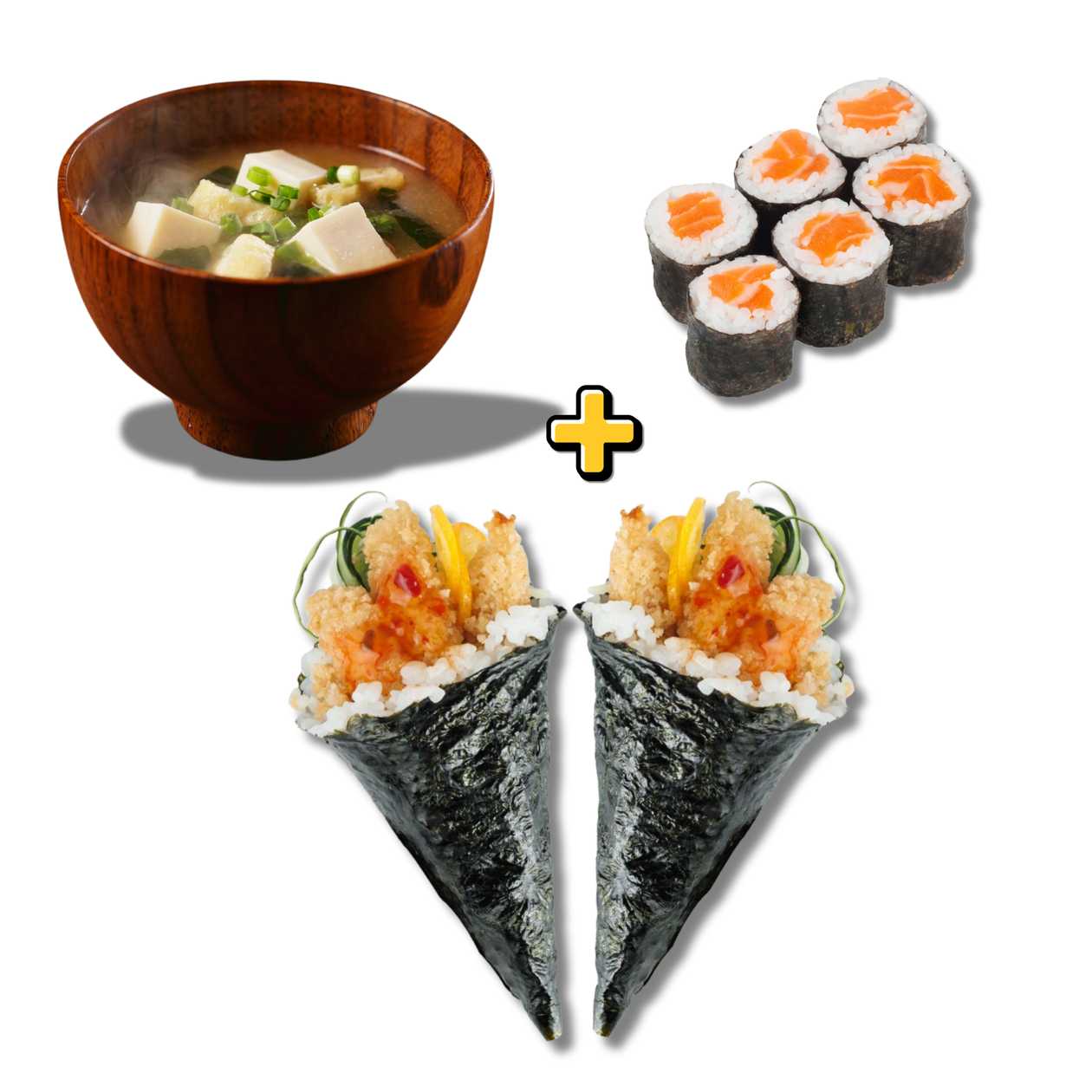 Miso Soup + Maki + Temaki