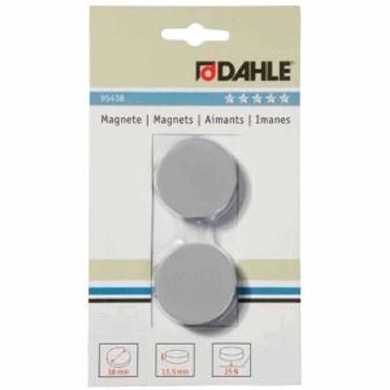 Chalkboard Magnet 38 mm gray, 2 pcs., Dahle