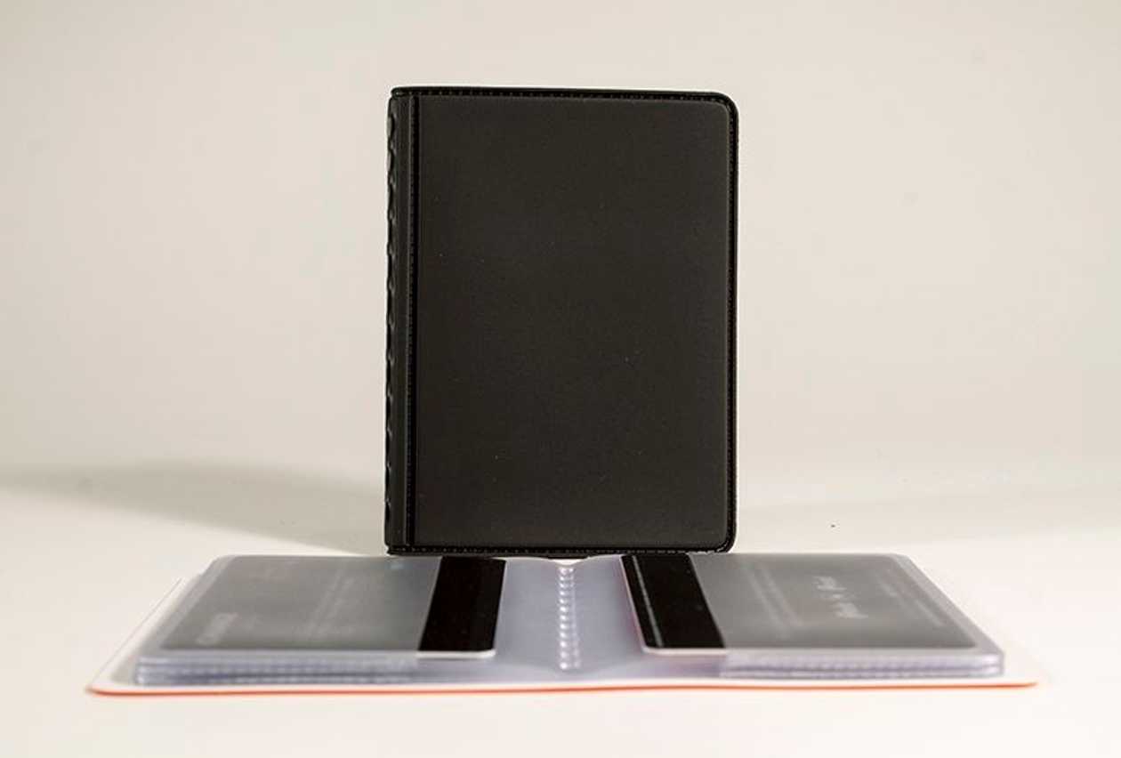 Credit Card/business Card Folder For 24 Soft Black
