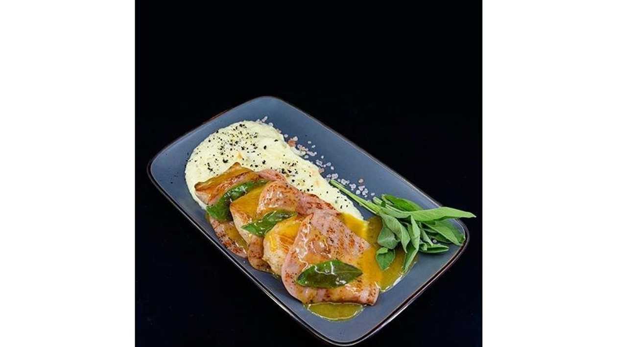 Saltimbocca alla Romana with Truffle Purée
