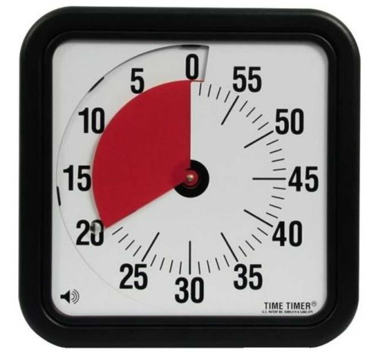 Timer 0 - 60 Minutes, Time Timer, Large, 30 x 30 cm