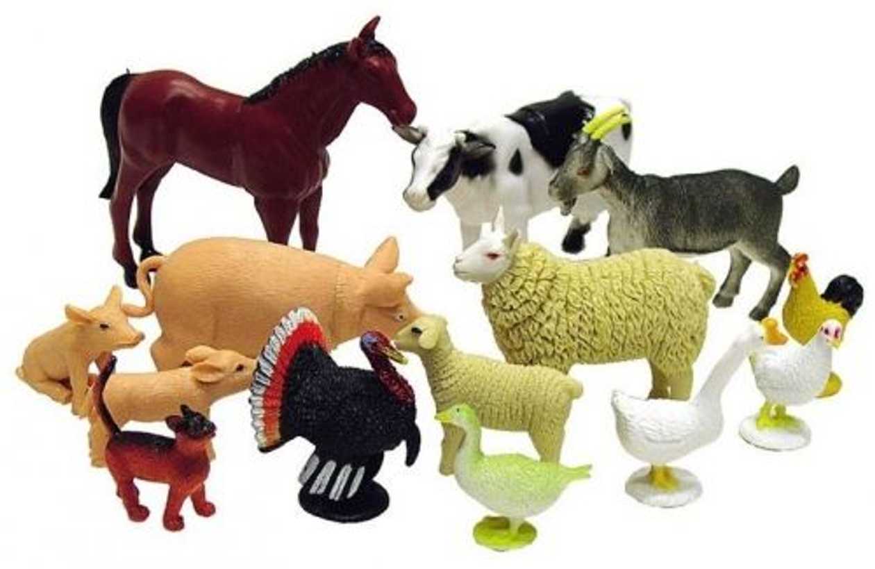 Farm Animals, 12 Pcs, Plastic, 3+
