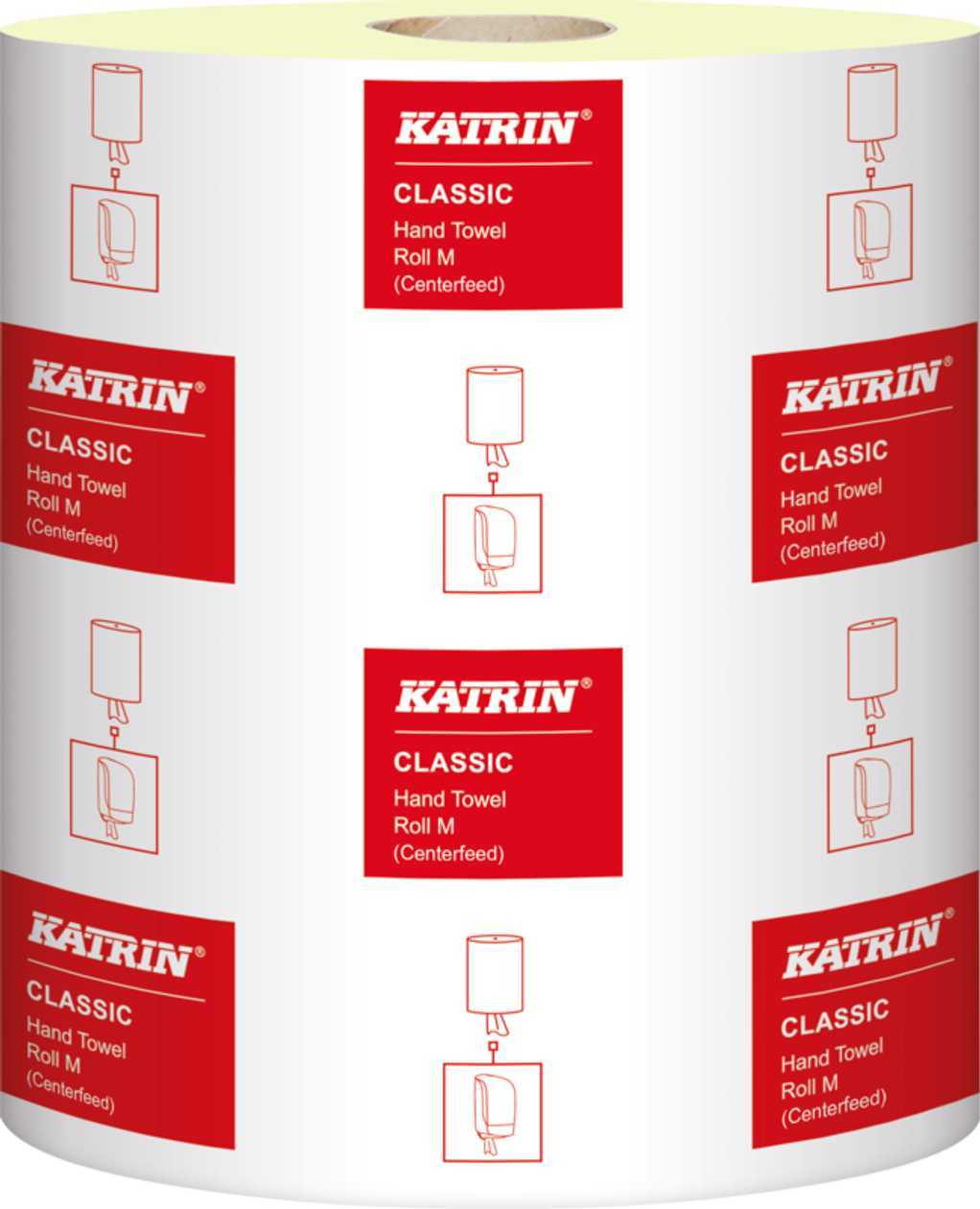 Rolled Handkerchief Katrin Classic M1 Yellow, 1-layer, 260 m/roll