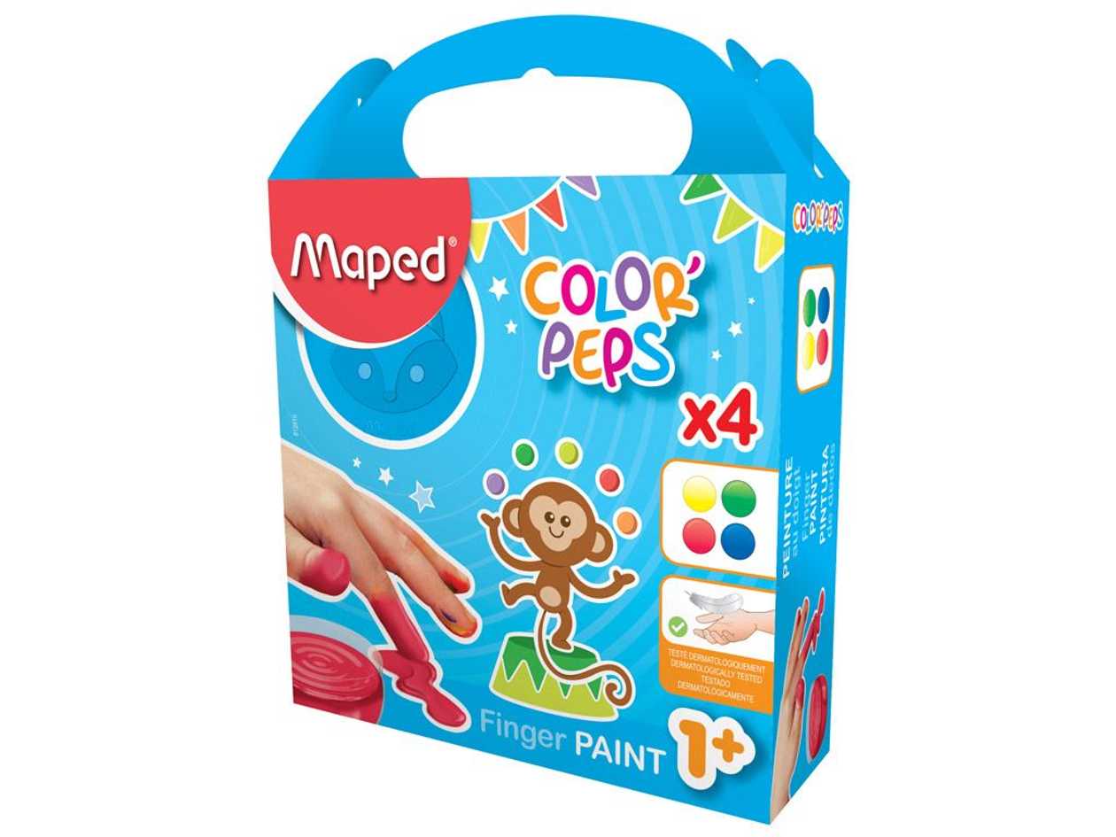Finger Paints Color Peps 4x80 g, Maped, From 1 Year of Age