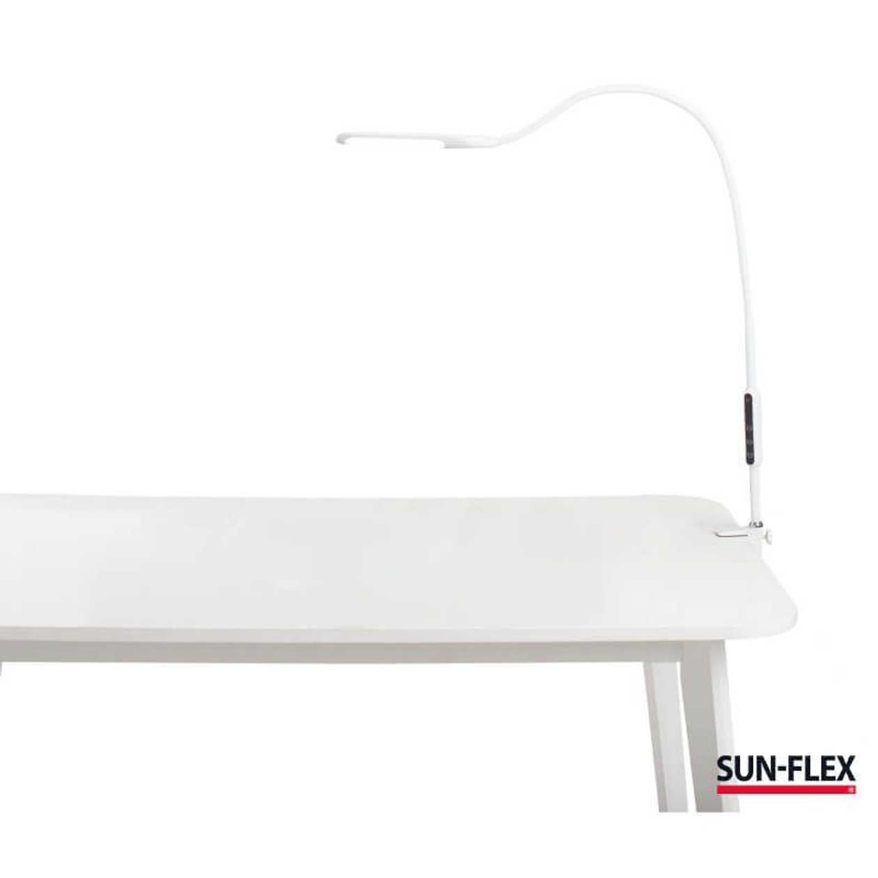 Lamp Sun-flex Desklite, White 102000, Integrated Led 9w, 1500 lux, 2800-6500k, Touch Sensitive, Remote Control, Clamp