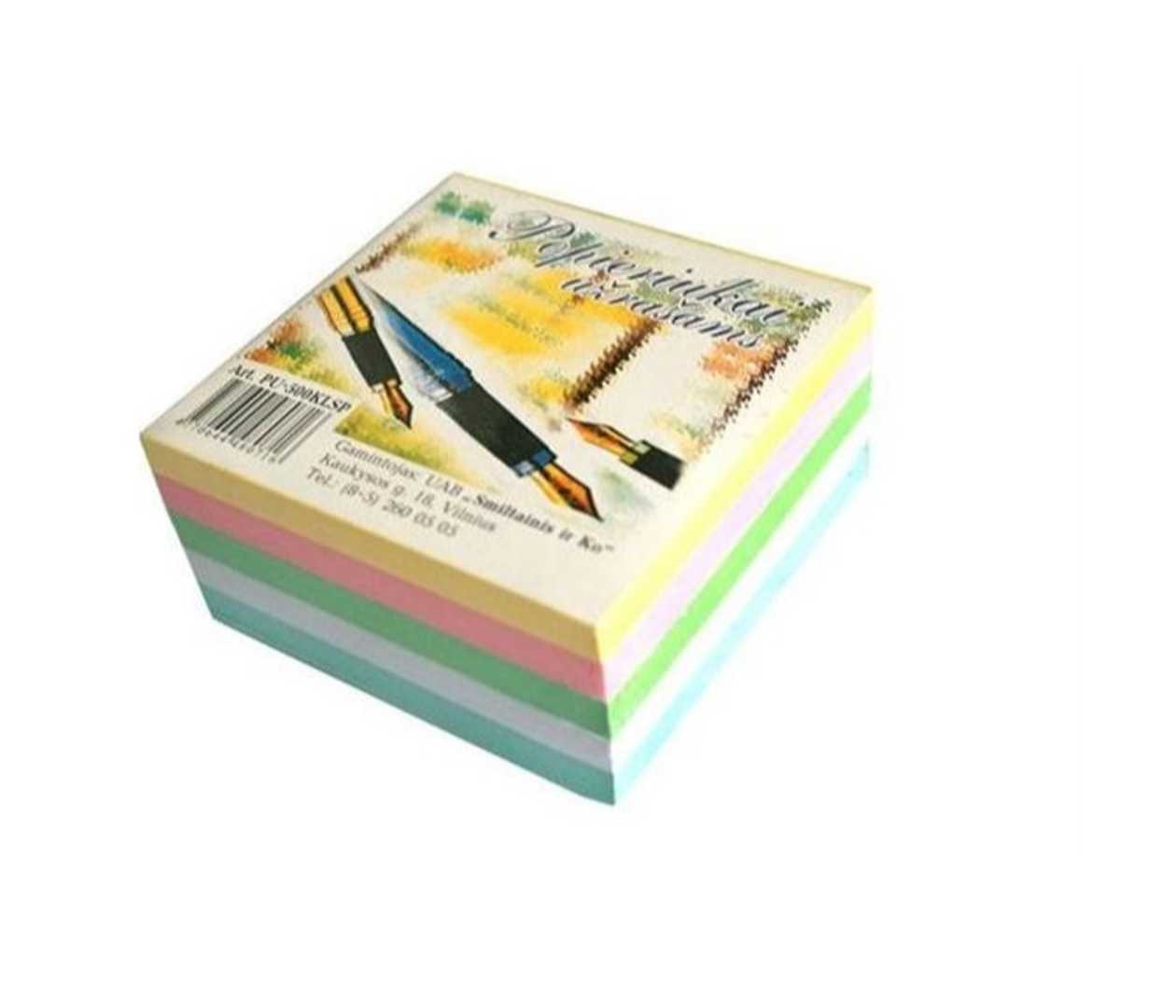 Note Paper 9x9x5 cm, Colored glued, 500 Sheets