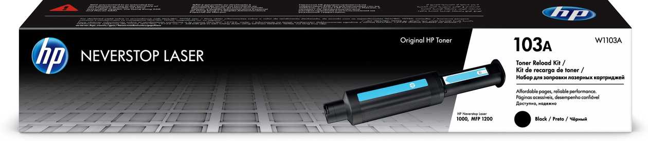 Toner Hp 103a W1103a Black/must 2500lk Toner Refill For Neverstop Laser 1000a/1000w, Mfp1200a/1200w