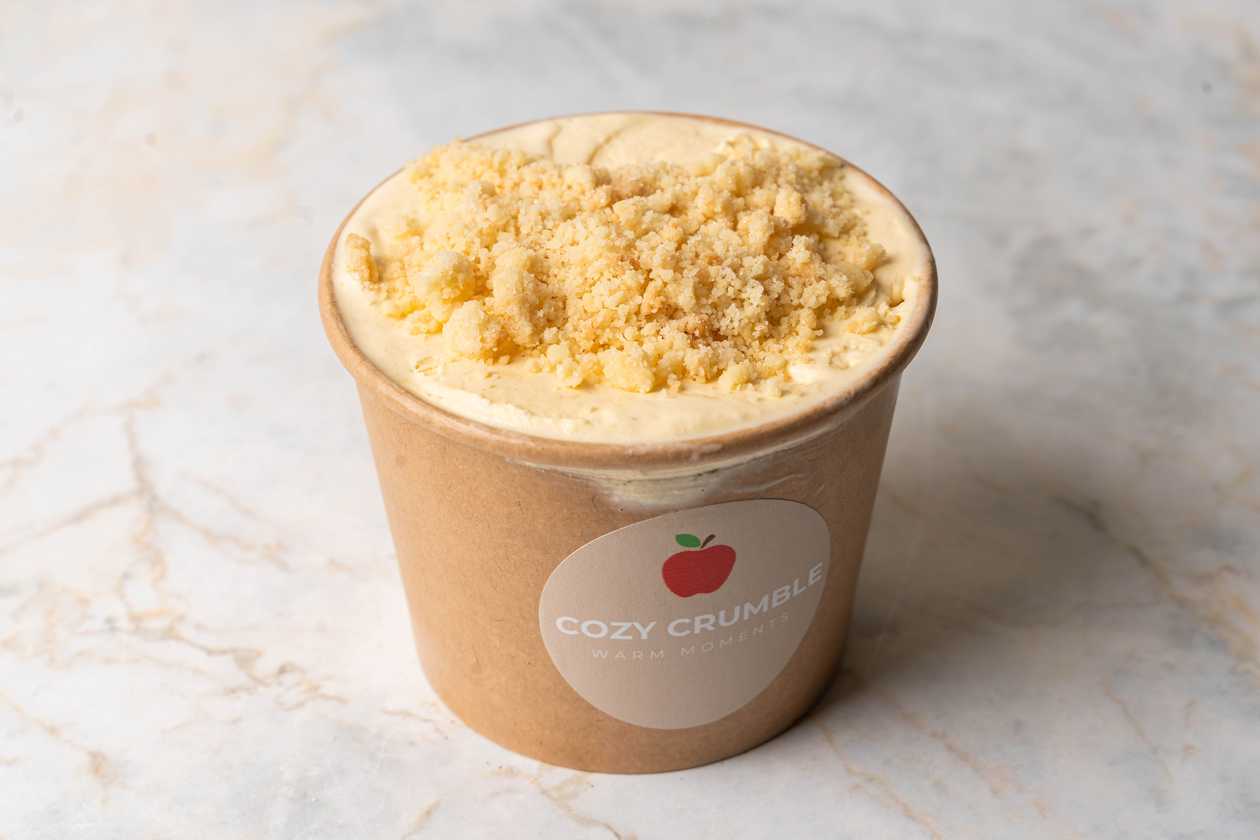 Gluten-Free Apple Crumble with Ice Cream (R)