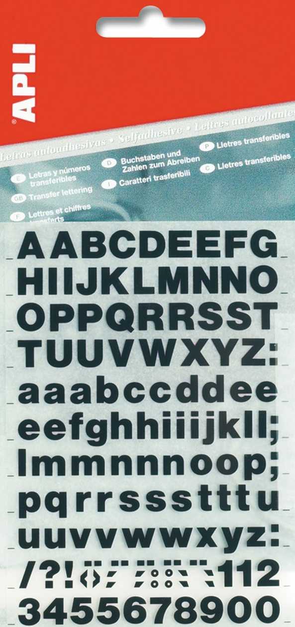 Label Numbers/letters Diameter/black 20 mm, Ref. 4420 Apple