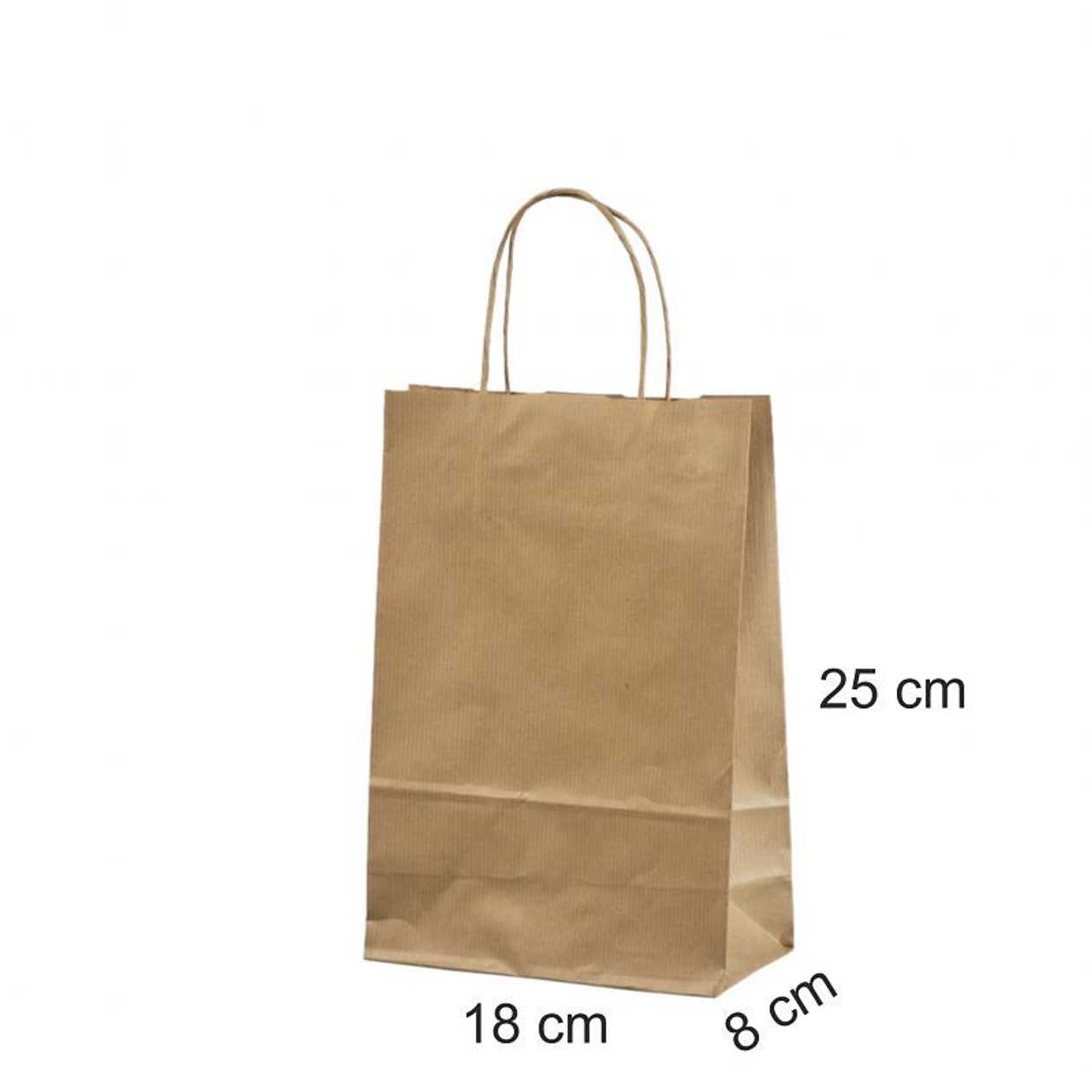 Gift Bag with Drawstrings 18X8X25 Eco, Brown