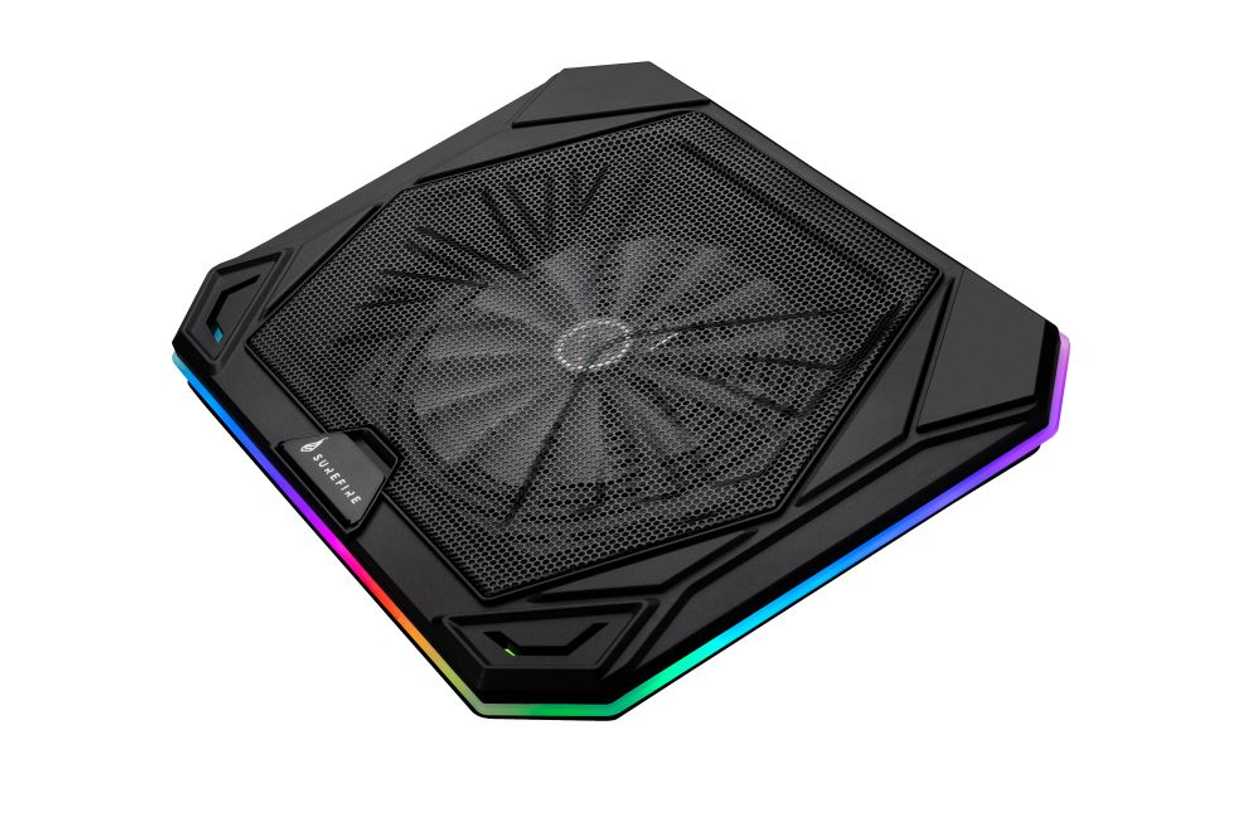 Laptop Cooling Pad Surefire Bora X1, Up To 17", 200 mm Fan, USB Power, Rgb Led Lighting, Phone Holder
