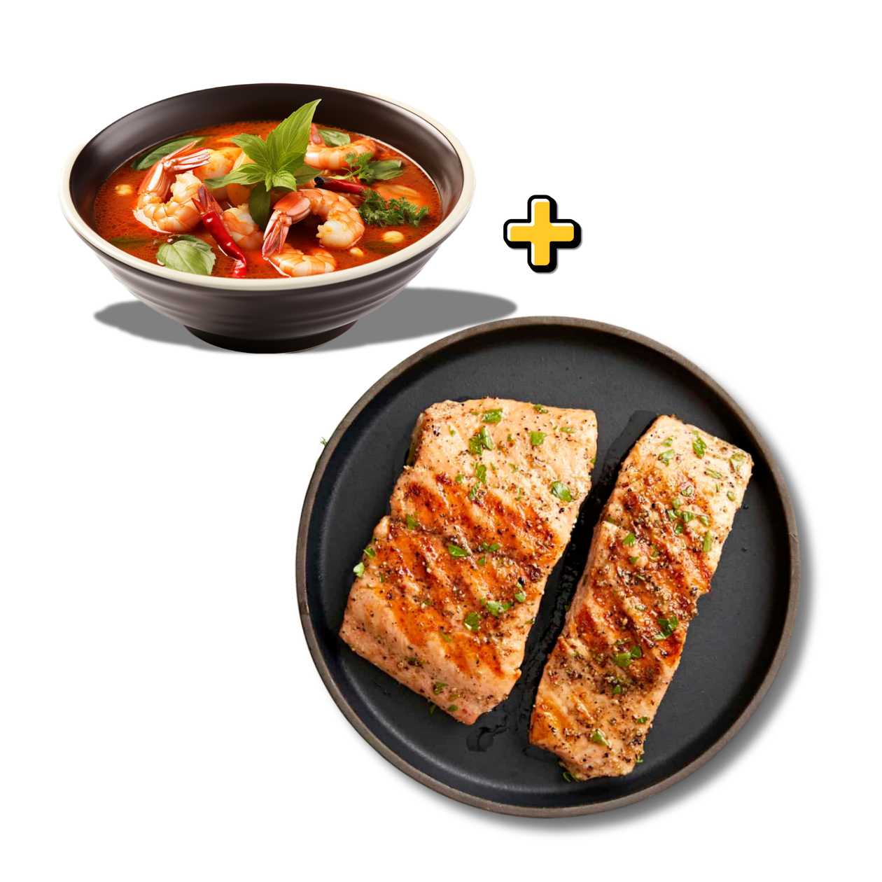 Tom Yum Soup + Baked Salmon 200 grams