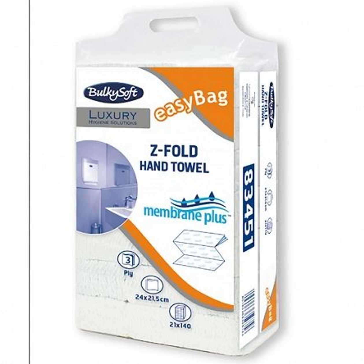 Sheet Towel Bulkysoft Z-fold Membrane Plus 3-layer, 140 Sheets/p kg.