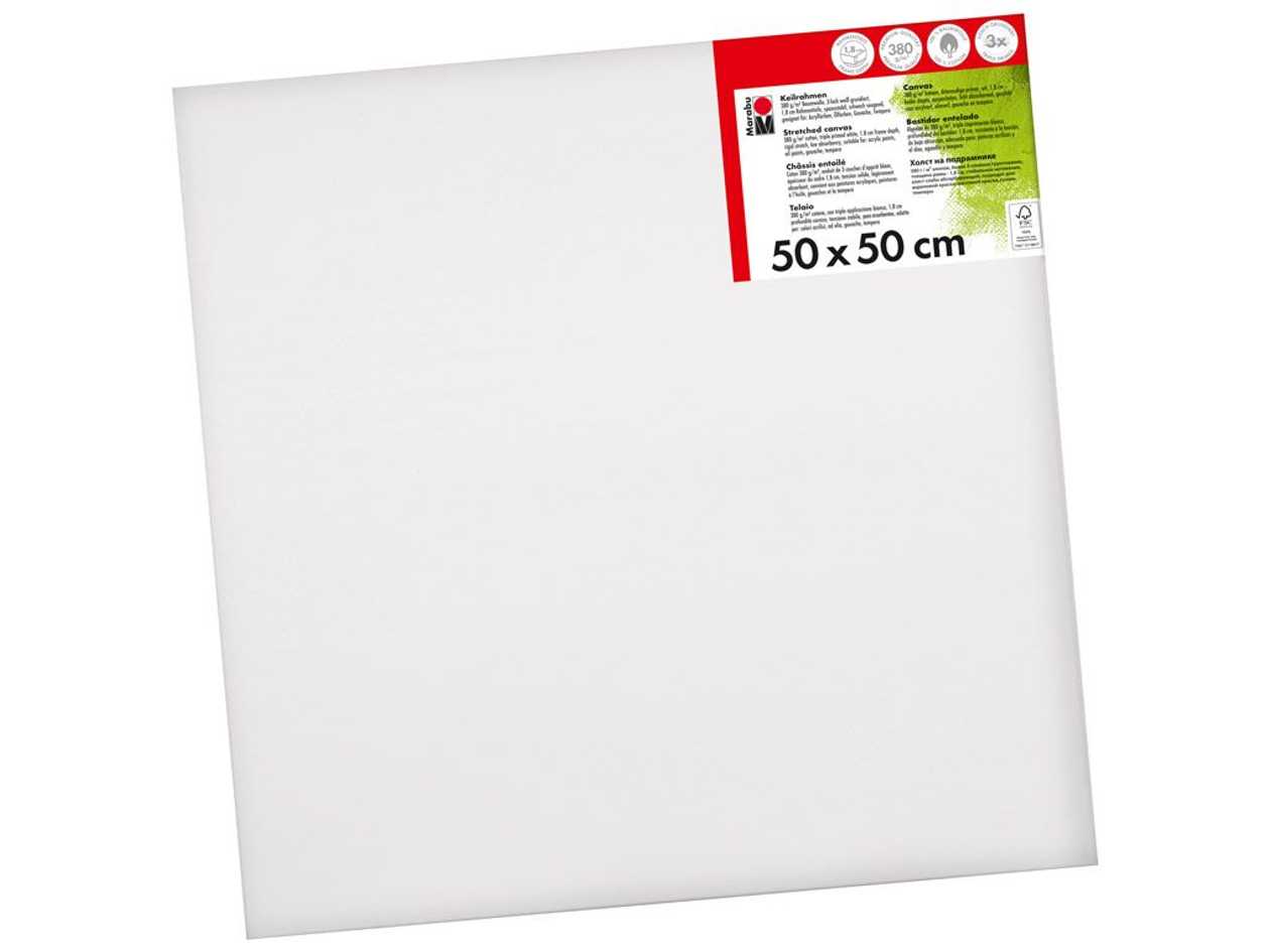 Marabu Canvas on Stretcher 50x50 cm, Cotton