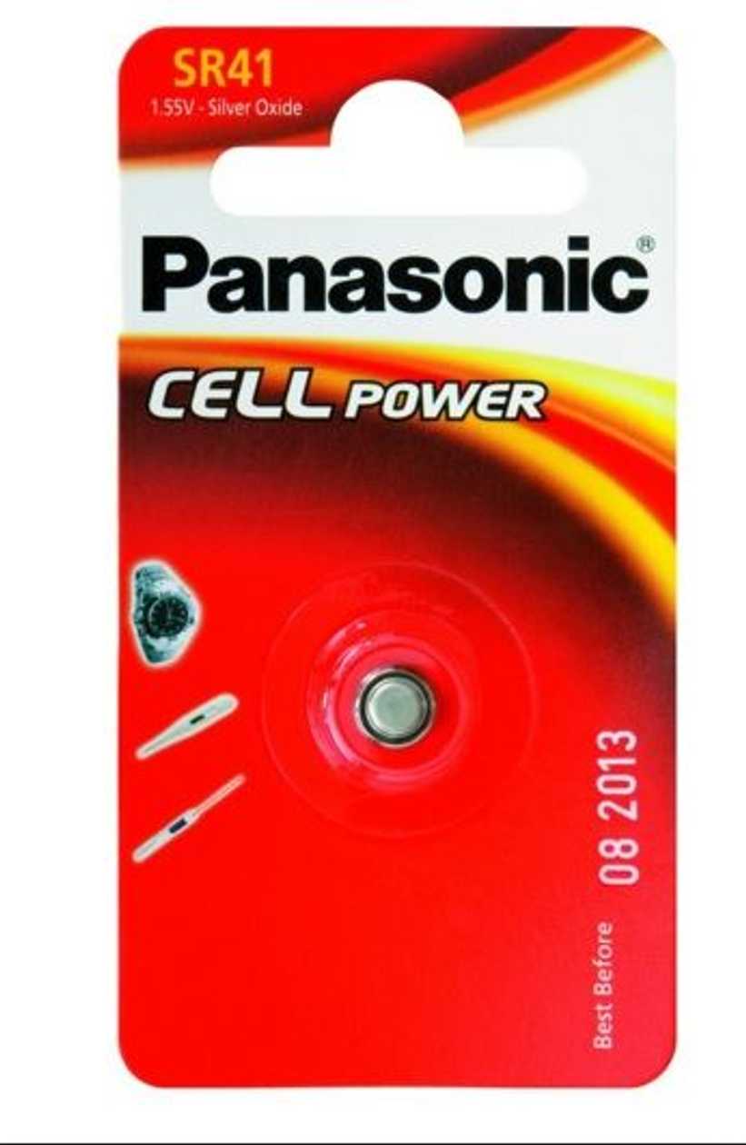 Battery Panasonic Sr41sw Alkaline 1.55v 45mah (diam 7.9mmx3.6mm) 1 Battery (384/392/ag3/192 C10/lr41 303041/101716)