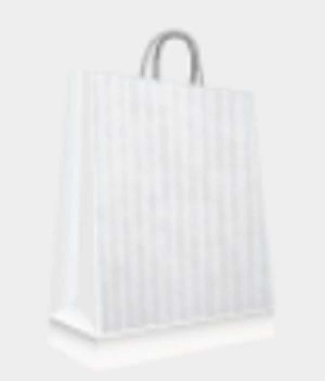 Gift Bag 22x10x32 White, Spiral with Paper Handles