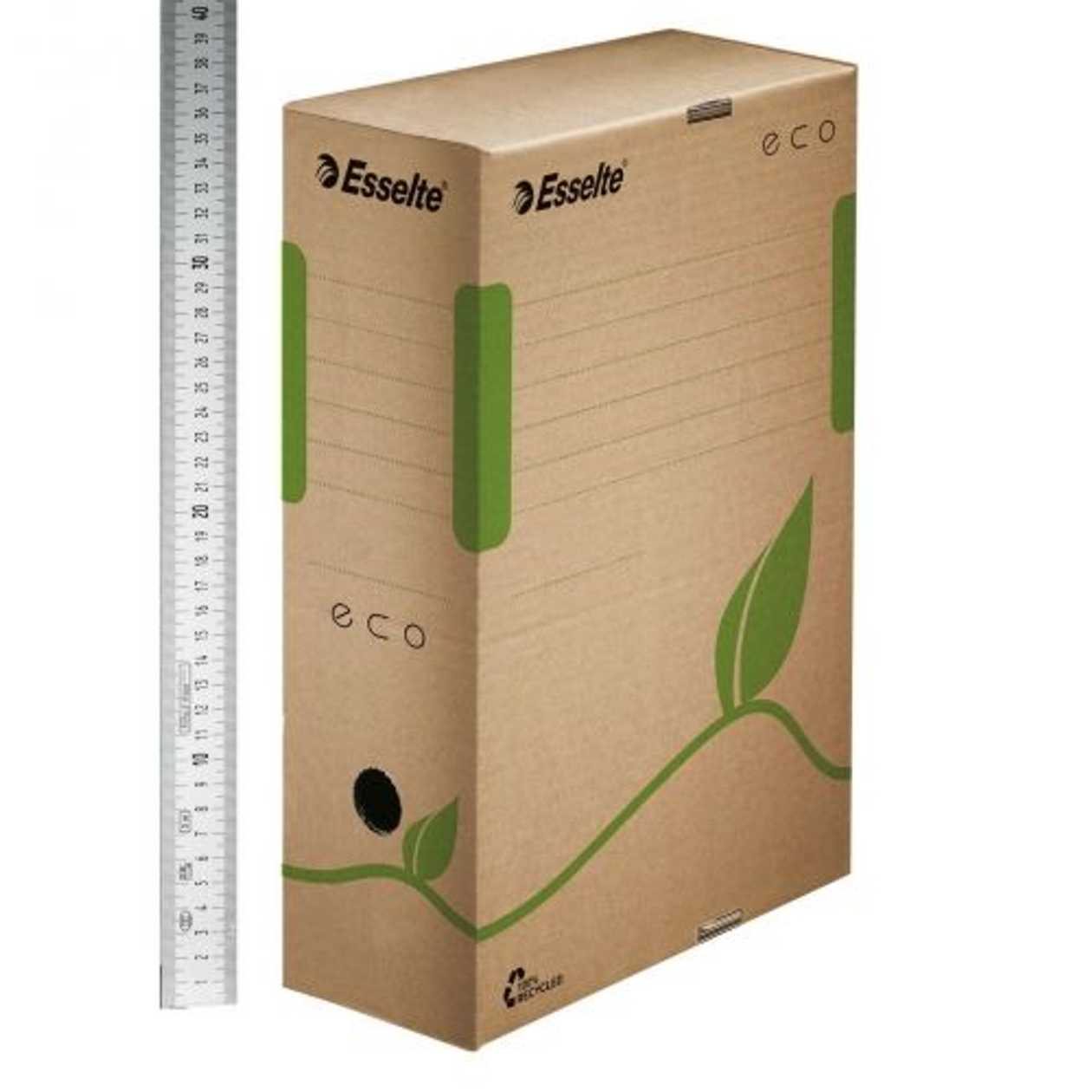 Archive Box A4 10 cm Esselte Eco, 327x233x100 mm, Recycled Brown