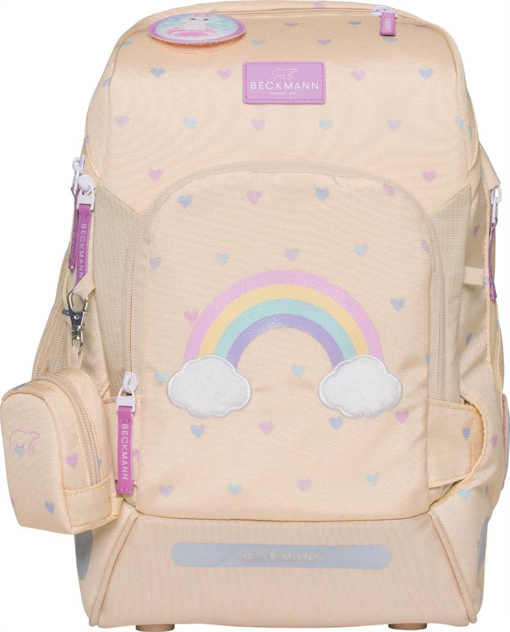 Backpack/ Satchel Beckmann Active Air Flx Yellow Heart for Children 116-140 cm, Volume 20+5 l, Weight 1000 G