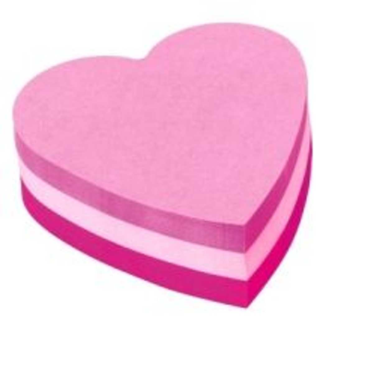 Note Paper Self-Adhesive Post-It 2007h Heart, Cube 225 Sheets