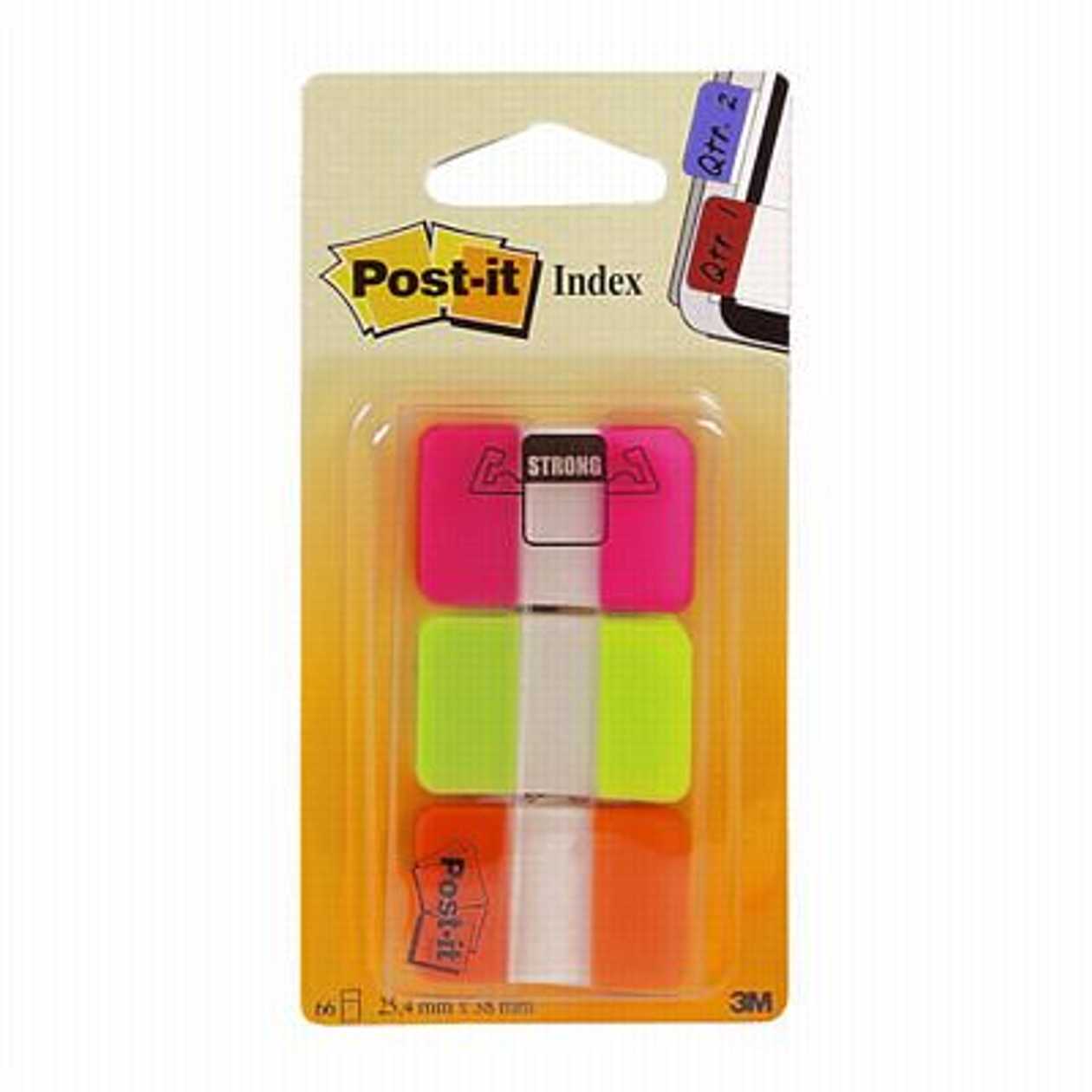 Post-It Bookmark 686 Pgo Strong, 3 Neon Colors
