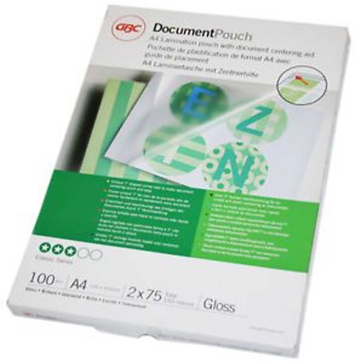 Laminating Film A4 75mic, 100 A4 Films In A Pack, gbc Laminating Pouch gloss