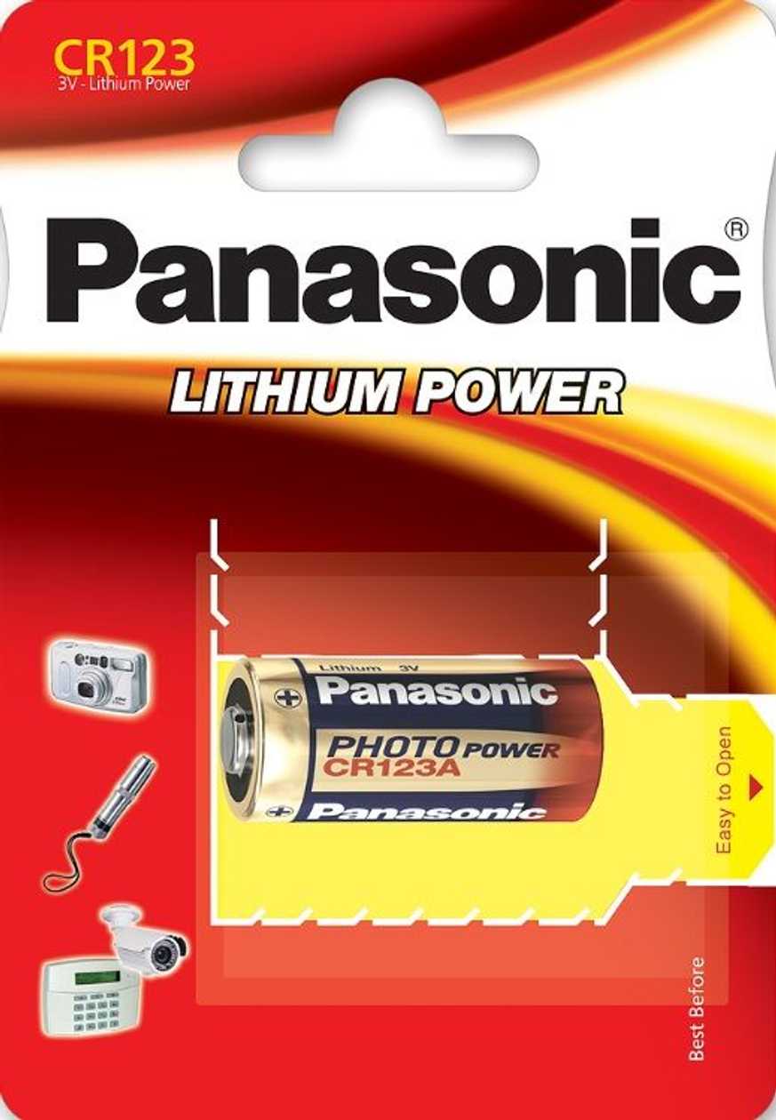 Battery Panasonic Cr123a Photo Power (el123ap) 3.0v 1400 mah