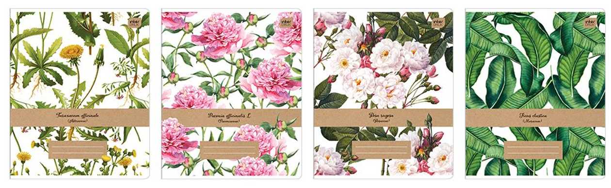 Folder 165x208 48 Sheets, 5x5 Square, Botanique 2 Assortment Interdruk