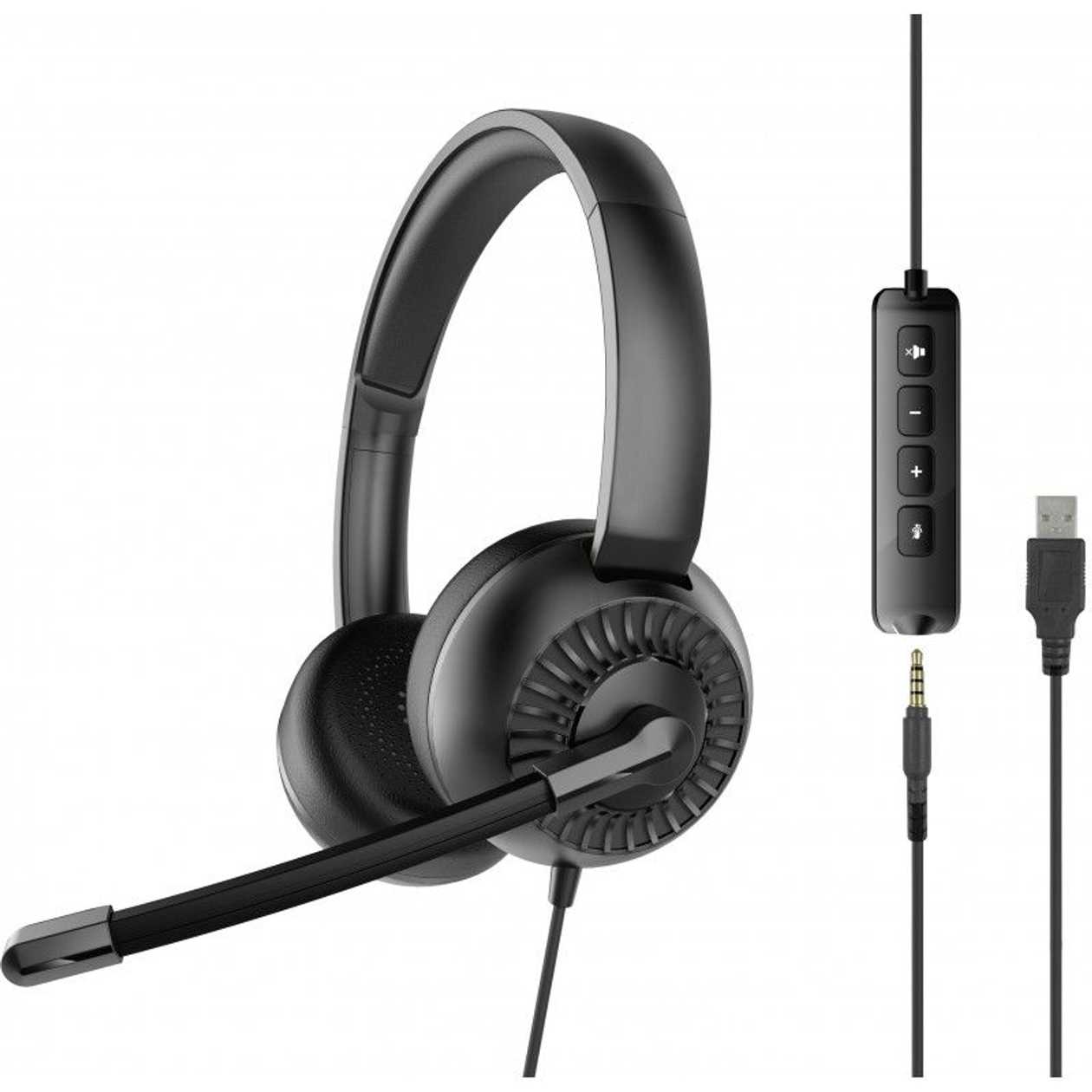 Headphones+Microphone Speedlink Metis USB, 40 mm, 3.5 mm 4-Pin Cable with USB Adapter 2.0M