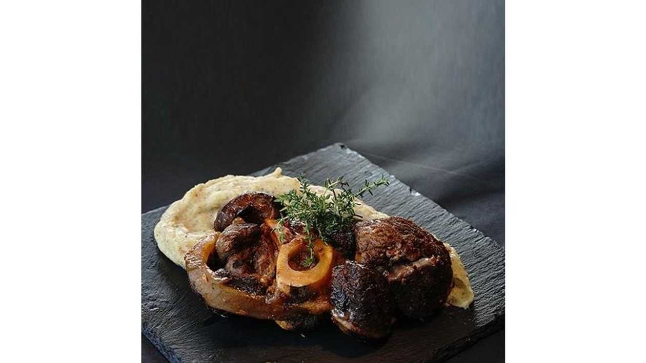 Ossobuco with Crushed Raclette Potatoes