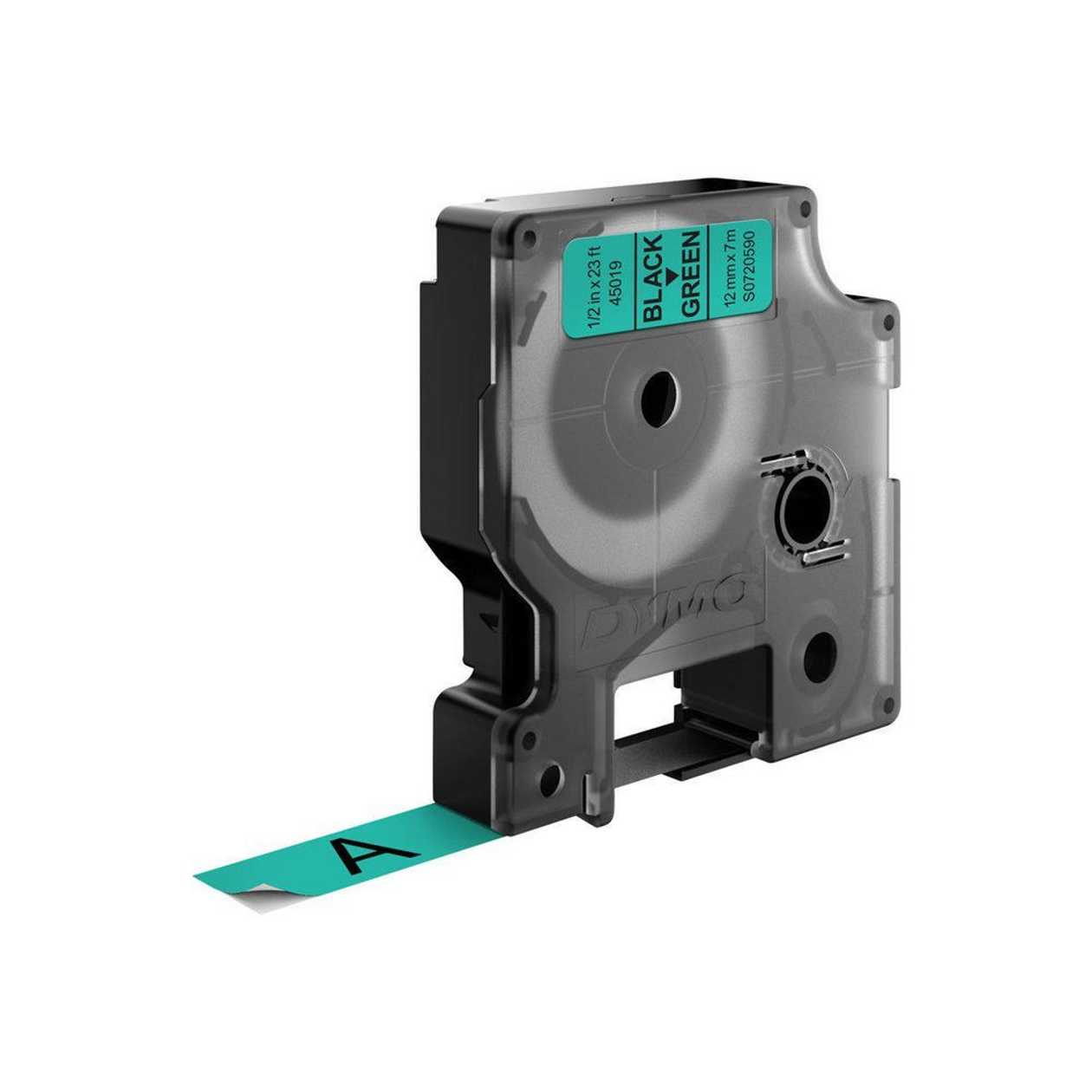 Adhesive giraffe Tape Dymo 12 mm, Black/Green D1 Tape 45019 green/Black 7M