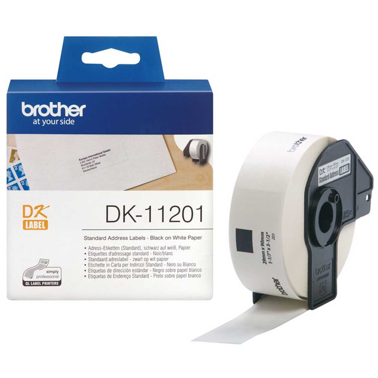 Adhesive Tape Brother Dk11201, Standard Address Stickers 29x90 mm, 400 Stickers